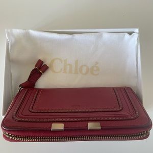 Chloe Marcie Zip Wallet in Red (rare color!).